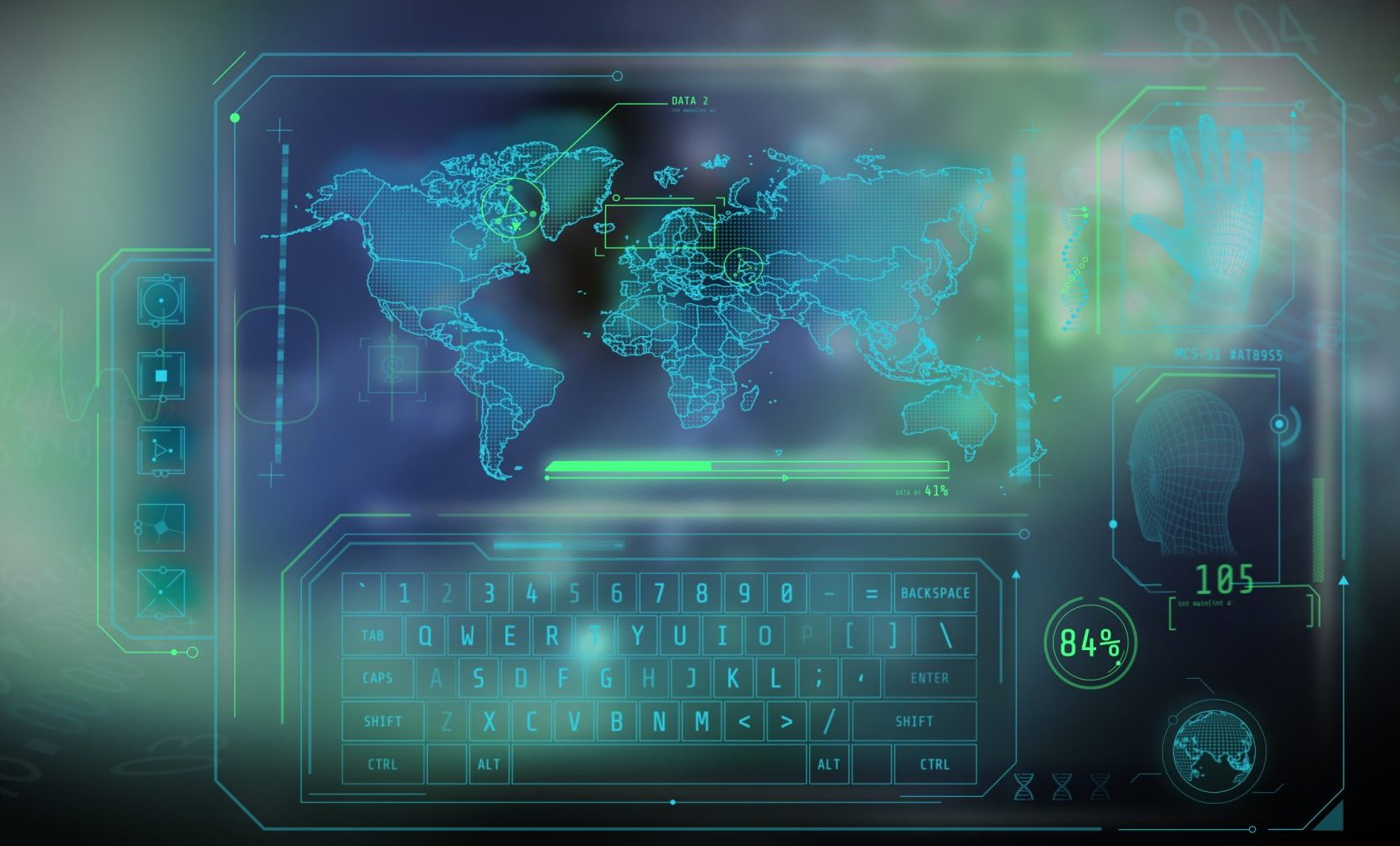 Animated virtual dashboard with maps